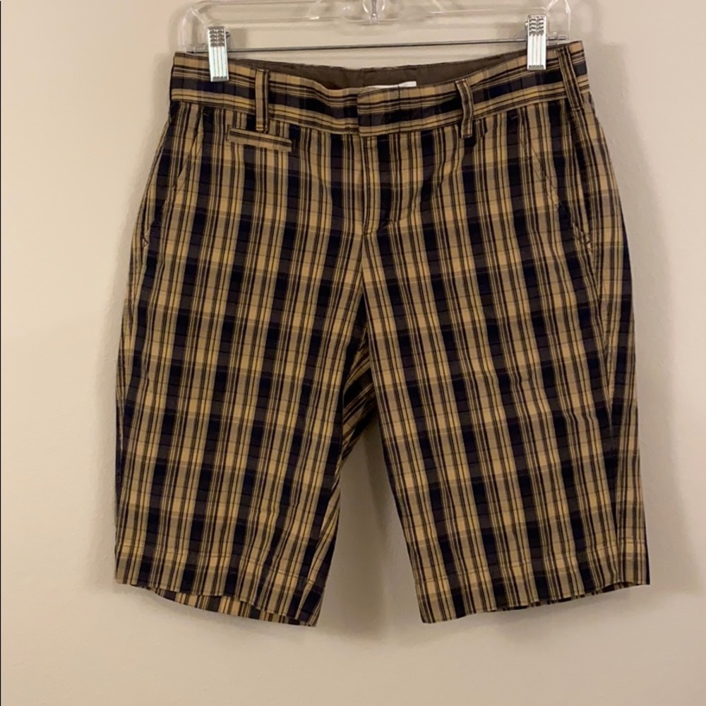 Vince Plaid Coin Pocket Cotton Shorts